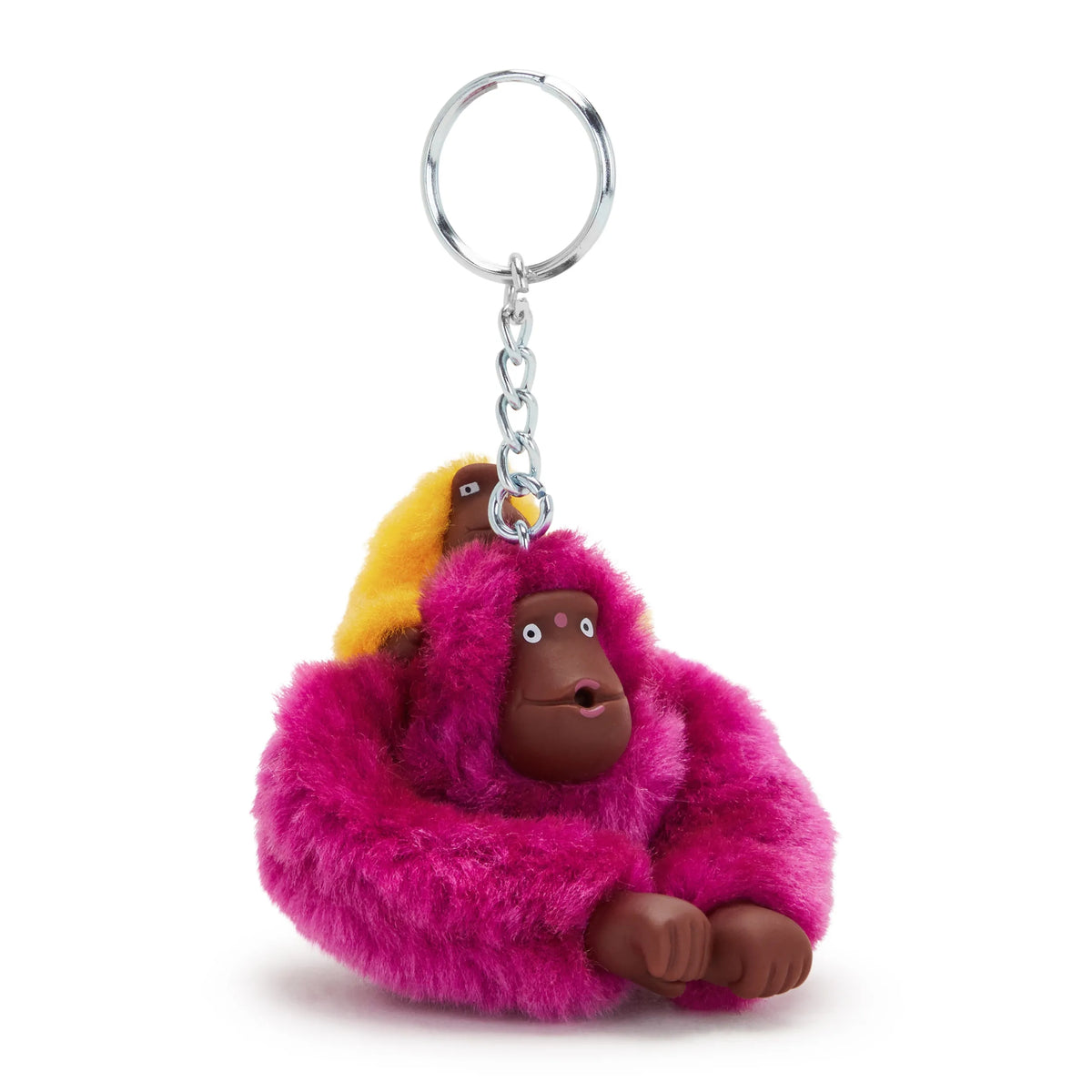 Mom and Baby Sven Monkey Keychain Flouncy Pink - 2