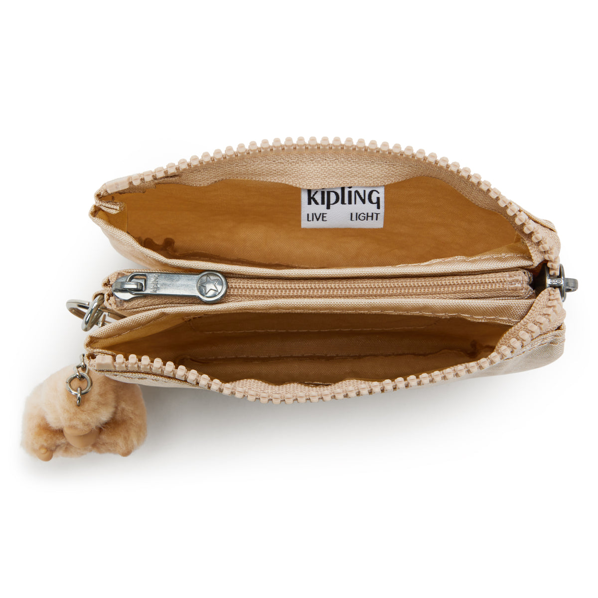 Creativity Small Metallic Pouch Sparkled Beige - 3