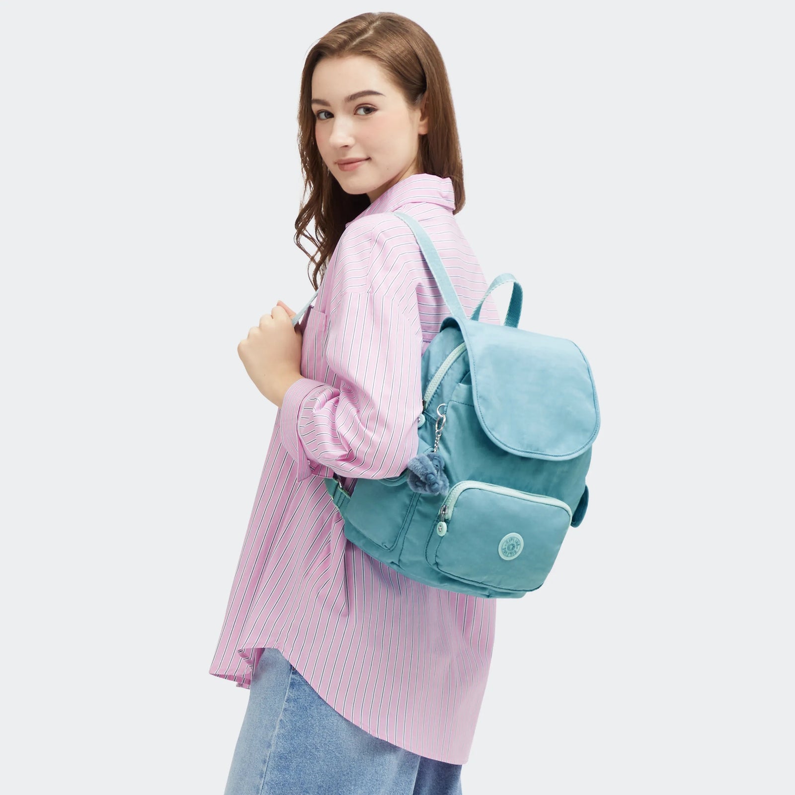 blue pink mini backpack Kipling City Pack Small Backpack