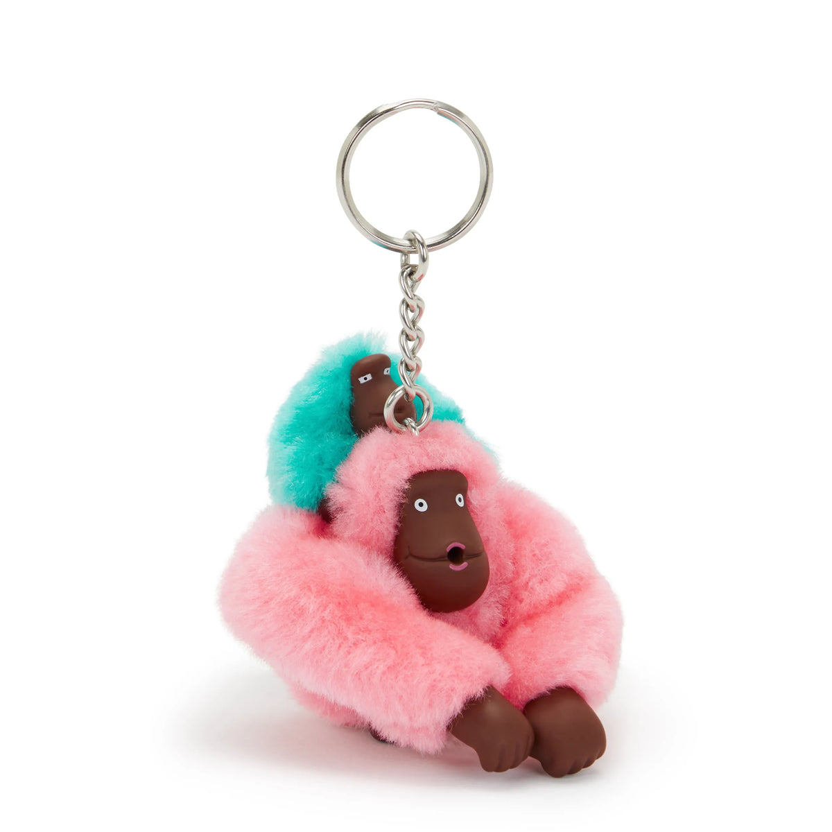 Mom and Baby Sven Monkey Keychain Pink Burst - 2