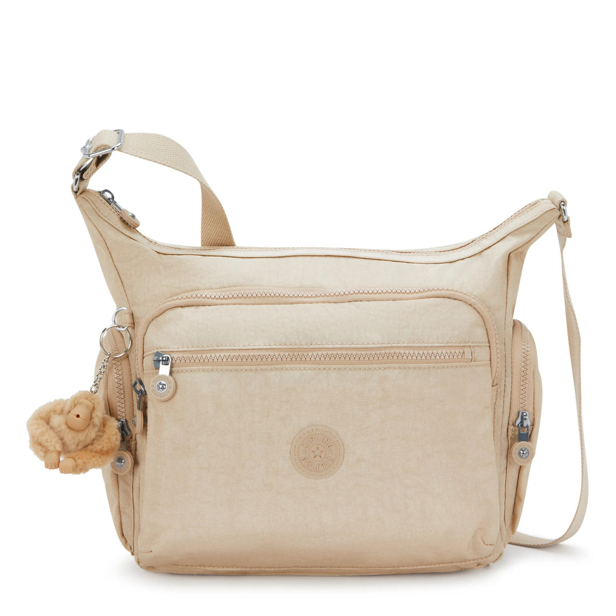 Gabbie Shimmer Crossbody Bag Sparkled Beige - 1