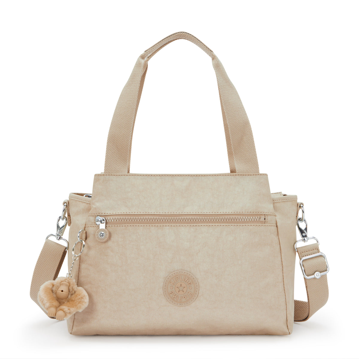 Elysia Metallic Shoulder Bag Sparkled Beige - 1