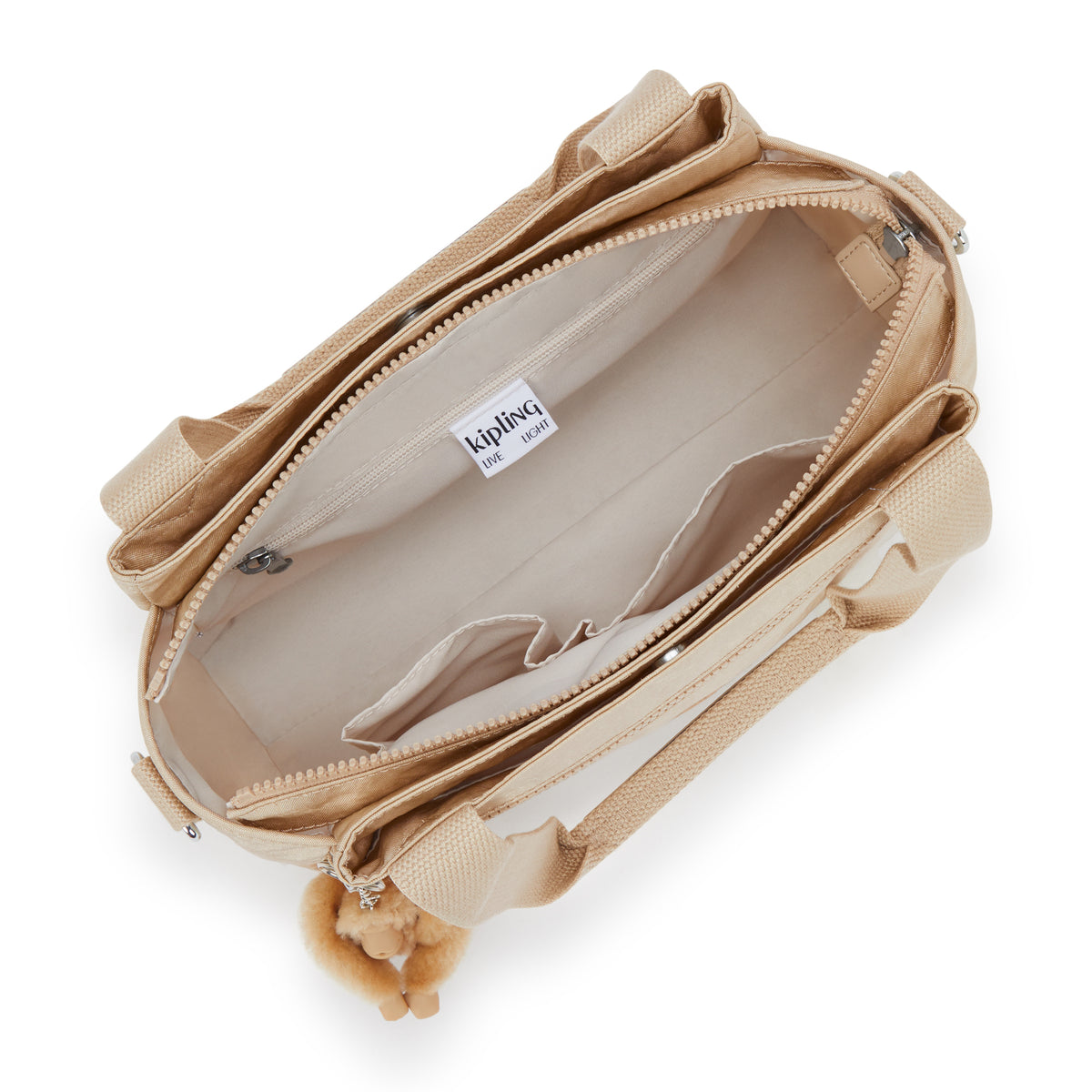 Elysia Metallic Shoulder Bag Sparkled Beige - 3