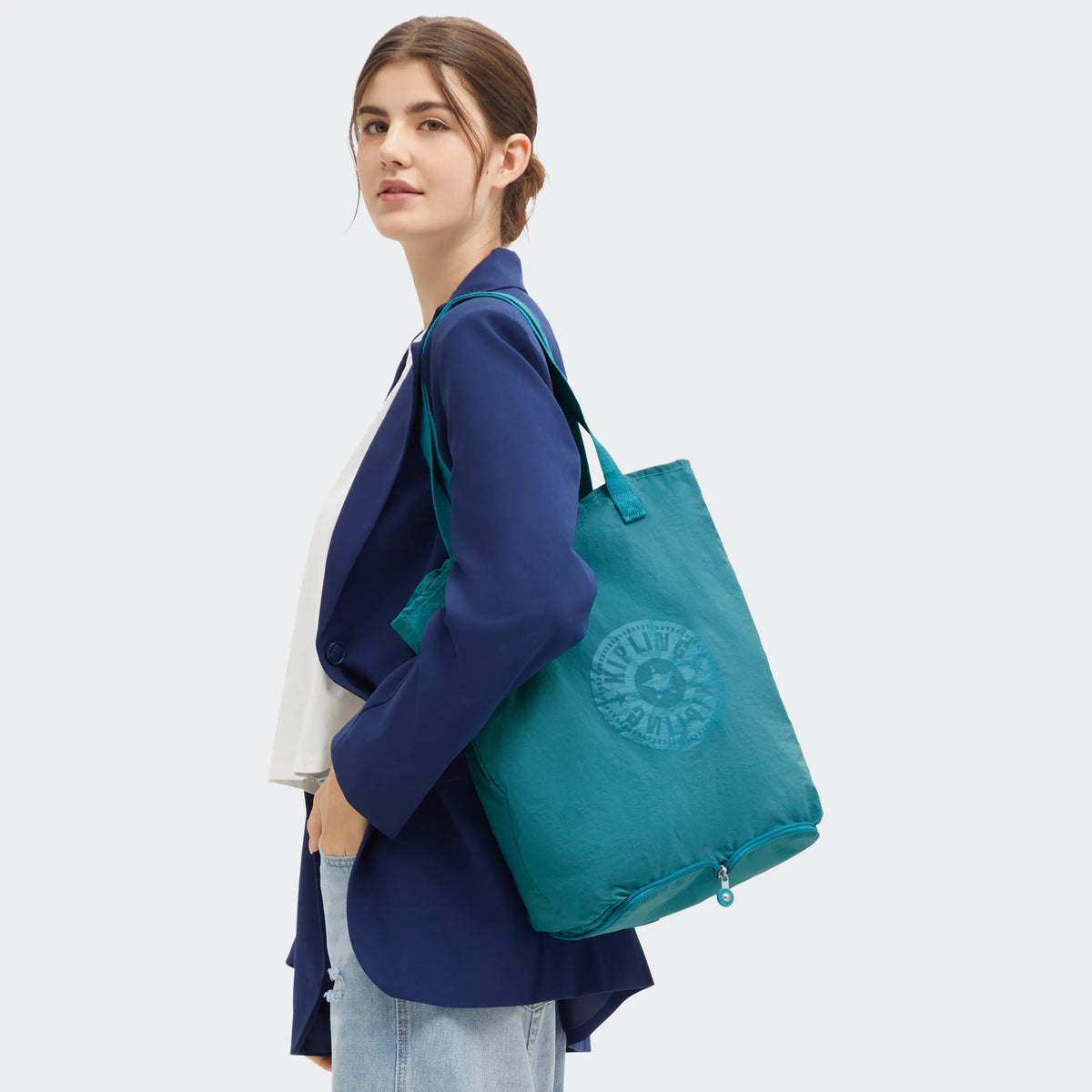 Hip Hurray Packable Tote Bag Aqua Hip - 2