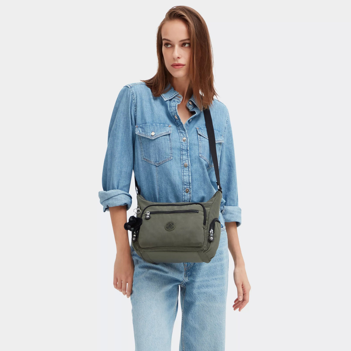 Gabbie Small Printed Crossbody Bag Green Moss - 2