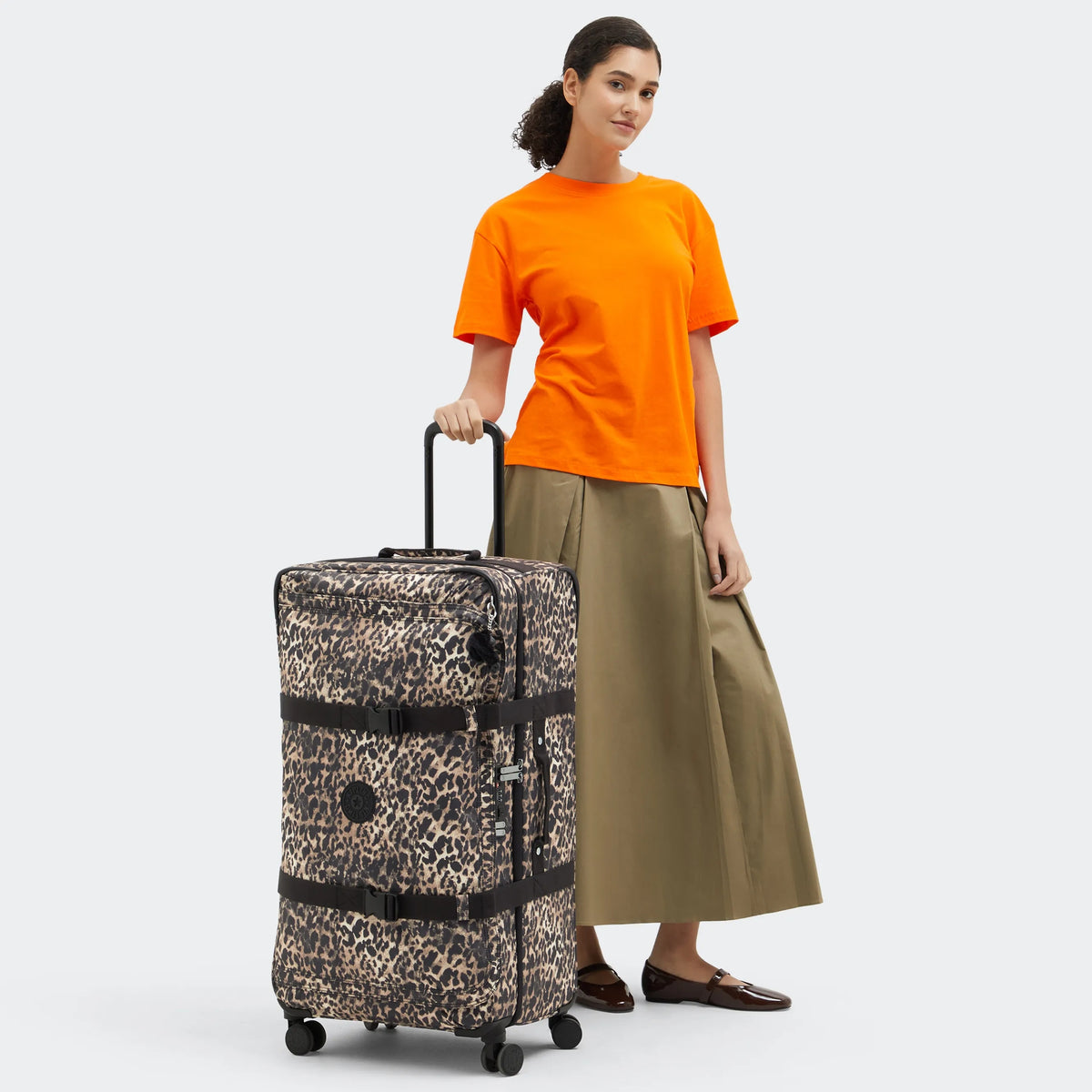 Spontaneous Large Printed Rolling Luggage Wild Leopard - 2