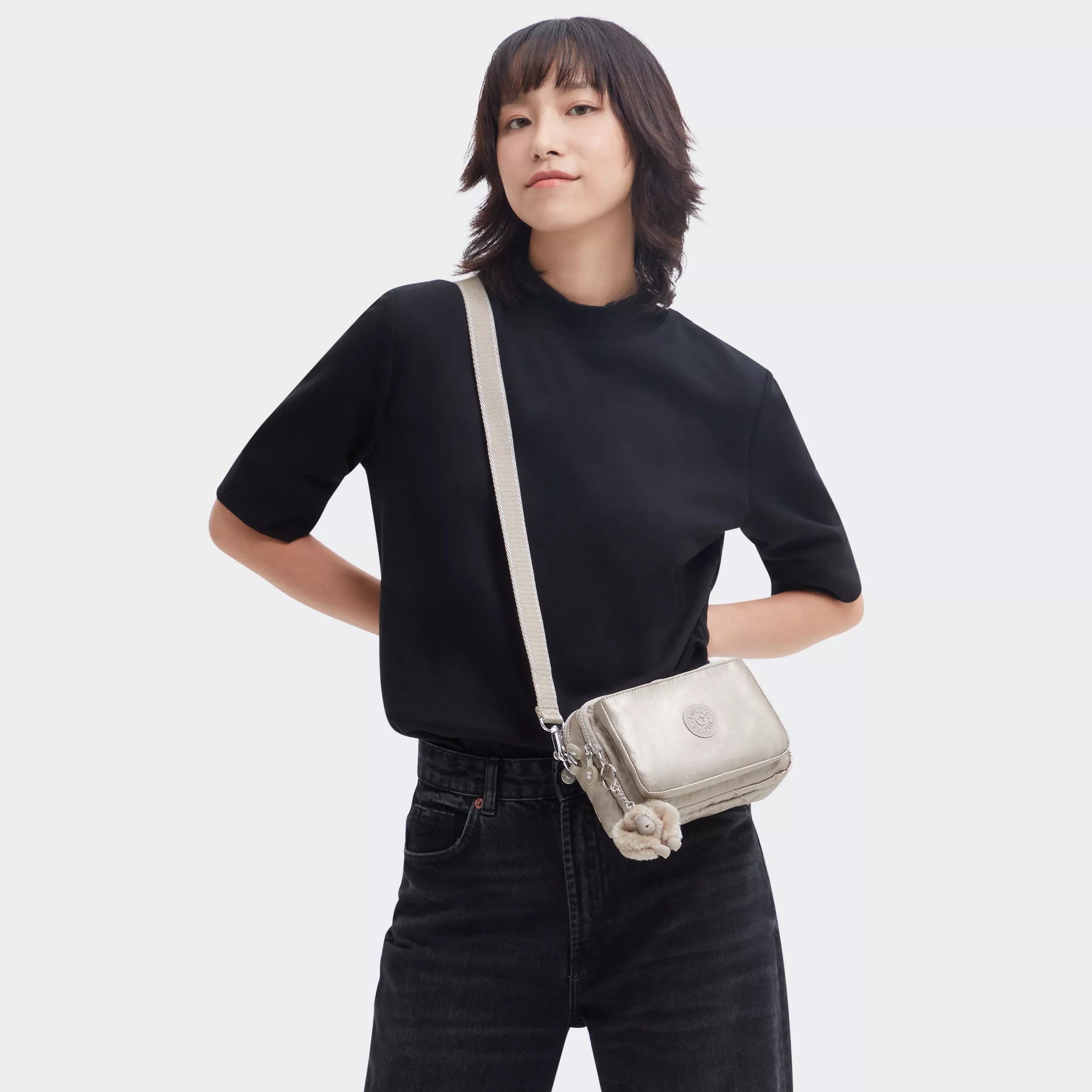 ★TOUT Y EST★ Kipley Cross 19 RCBRX23221PUD Abanu Multi Metallic Convertible Crossbody Bag