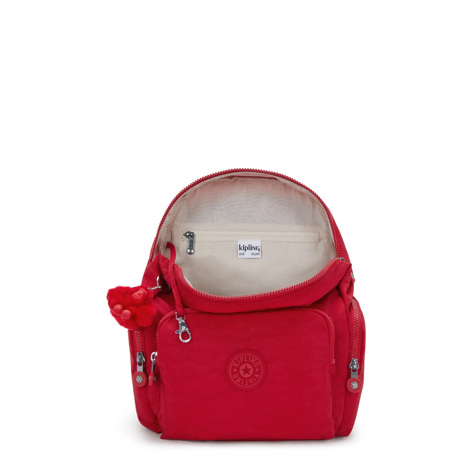 City Zip Small Backpack Ruby Red-view-4