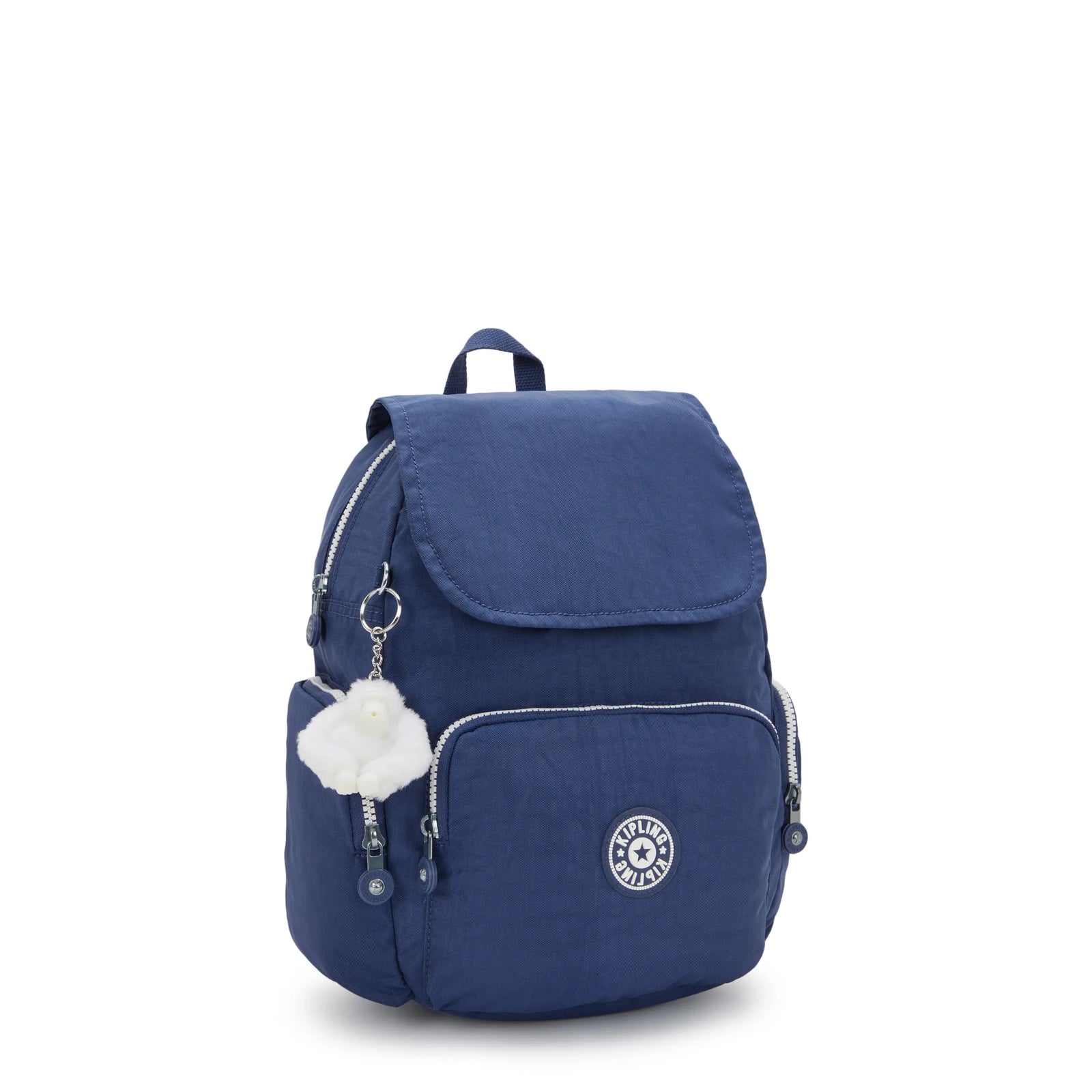 casual mini backpack City Zip Small Backpack Casual Blue C 56% Recycled Nylon, 44% Nylon