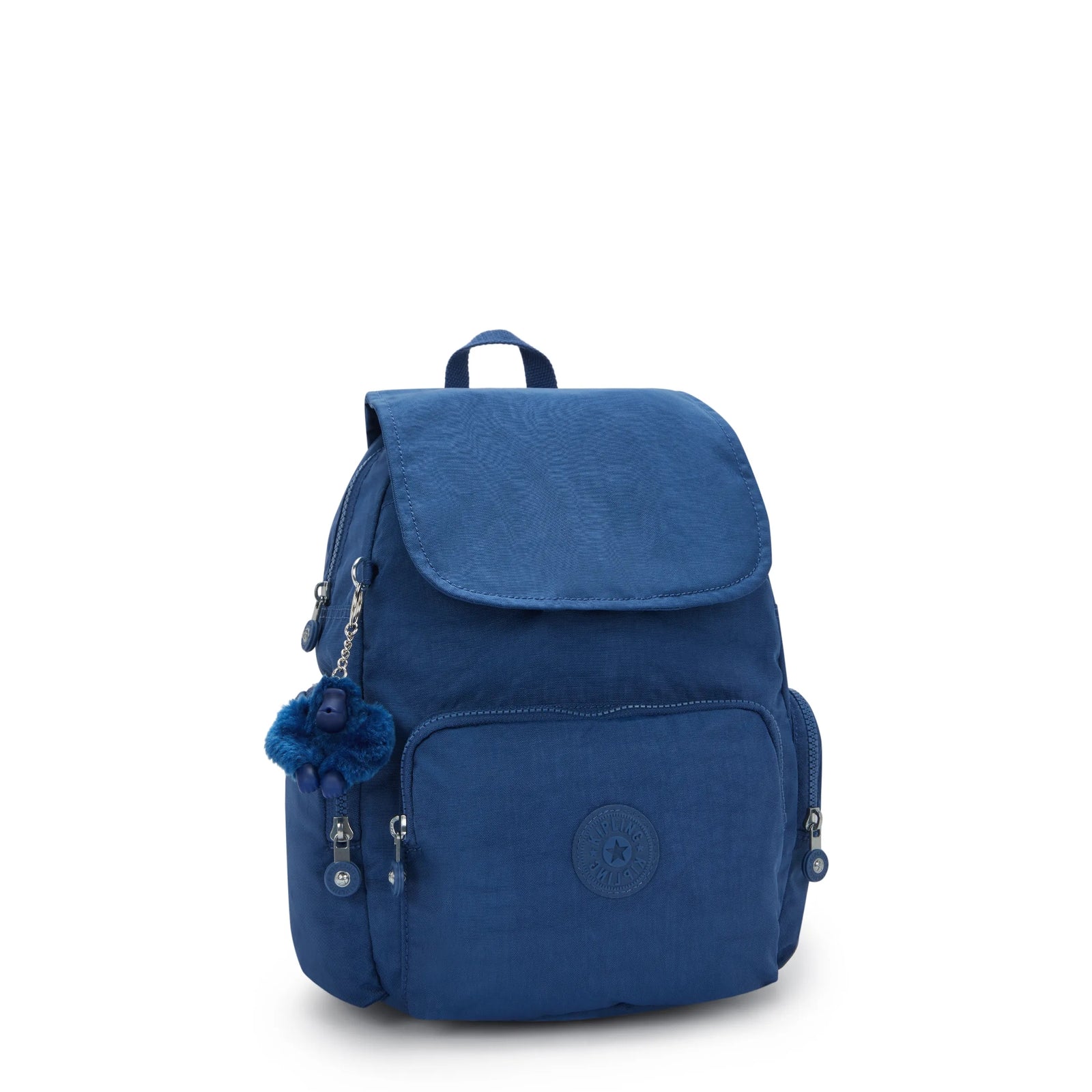 City Zip Small Backpack Casual Blue 56% Recycled Nylon, 44% Nylon