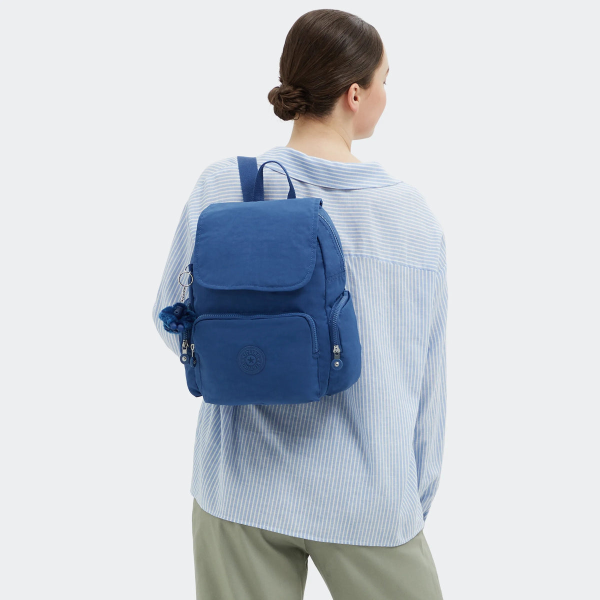 City Zip Small Backpack Casual Blue - 2