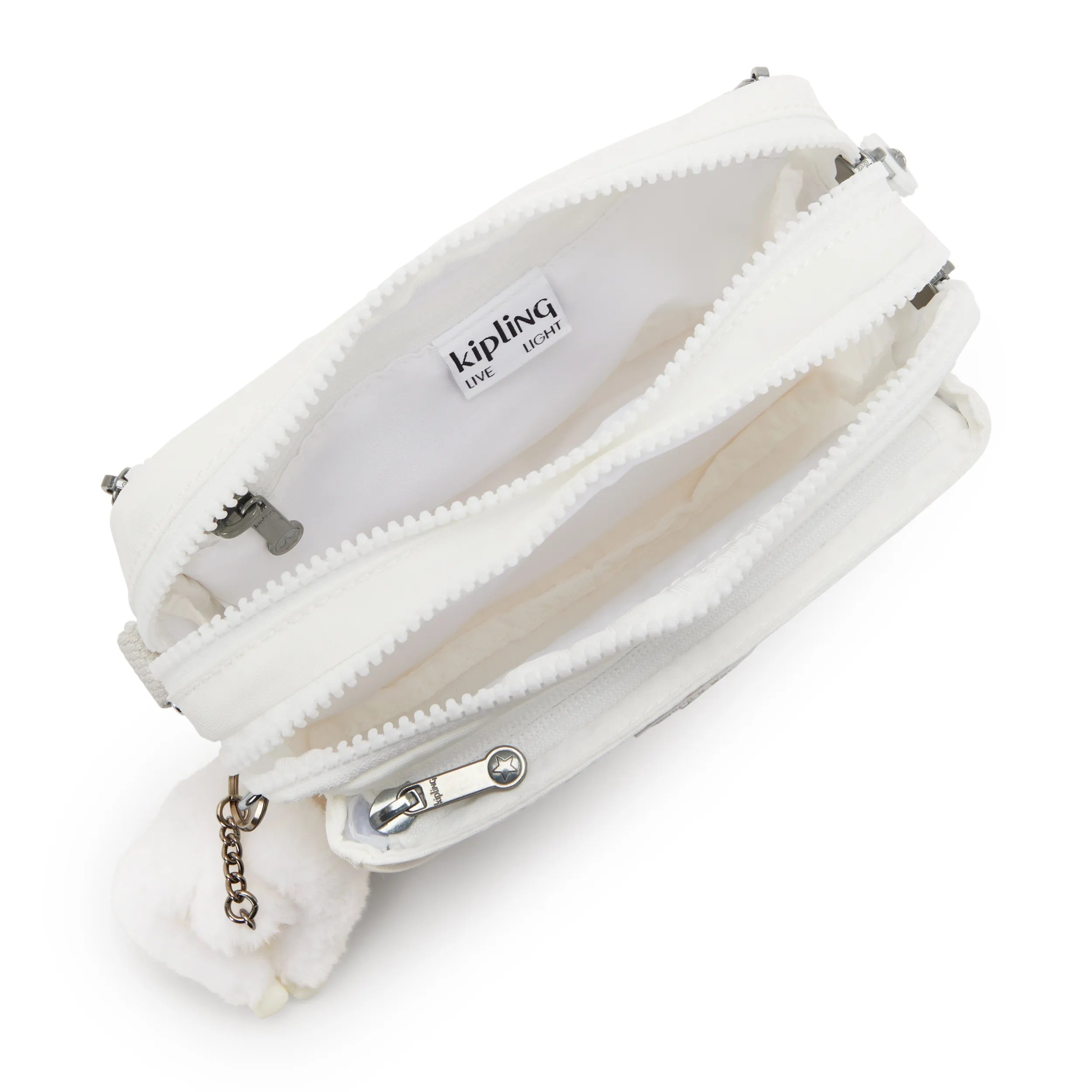 Kipling Live Light ホワイトバッグ Abanu Multi Convertible Crossbody Bag