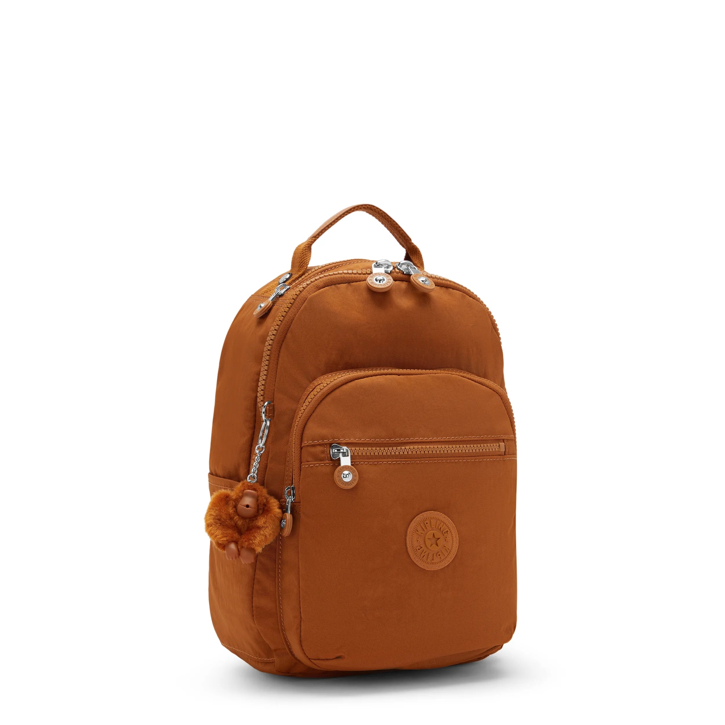 f*・様 新品Kipling リュックサック ブラウン　チャーム付き Seoul Small Tablet Backpack - Stylish Mokka