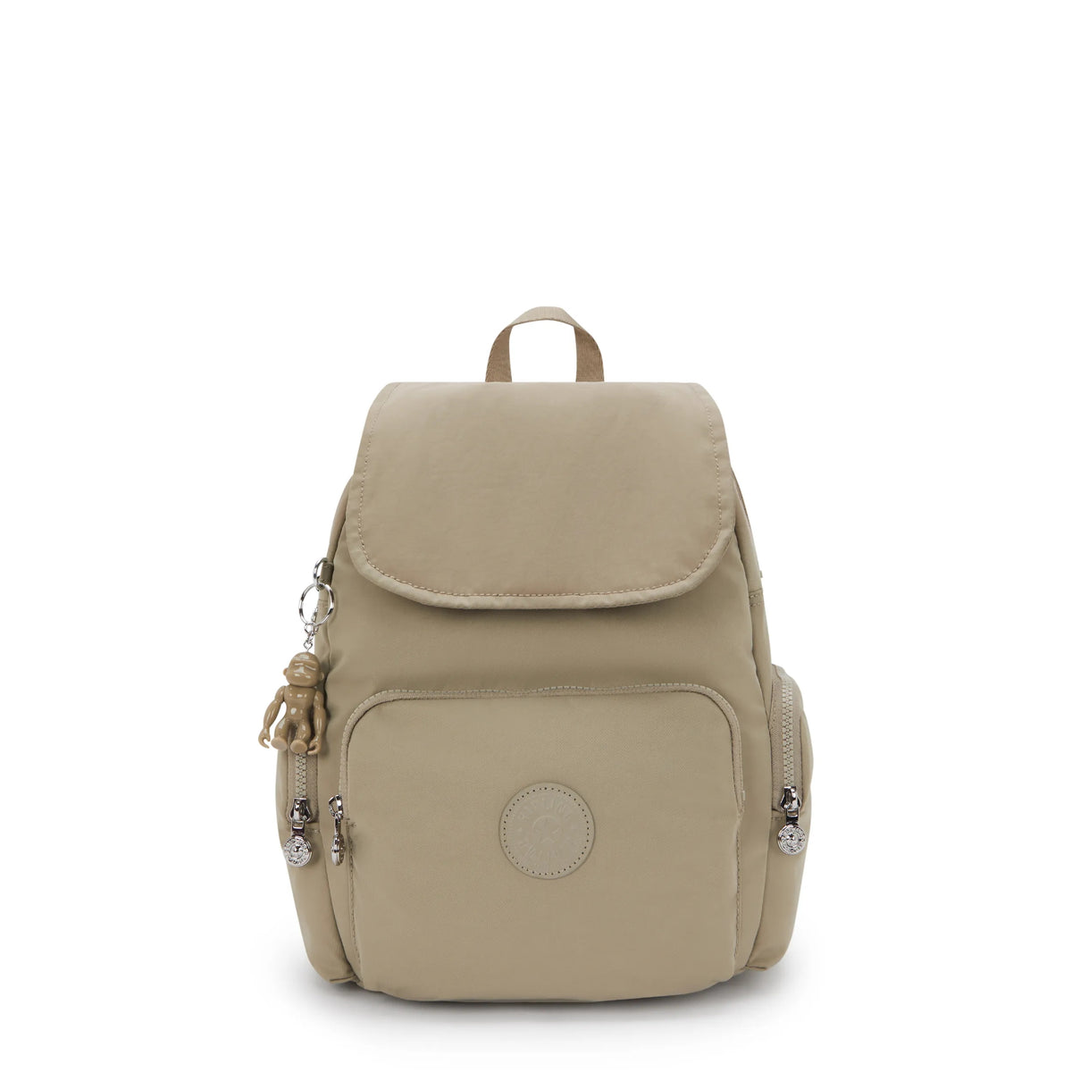 City Zip Small Backpack Boho Tan 56% Recycled Nylon, 44% Nylon
