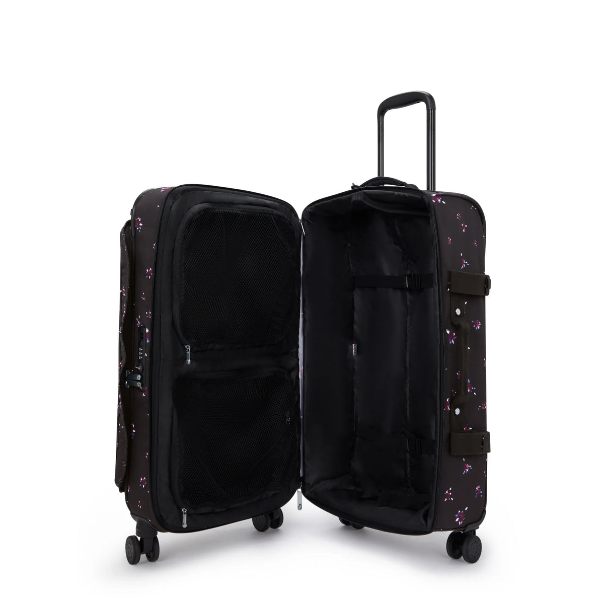 Spontaneous Medium Printed Rolling Luggage Night Flower - 3
