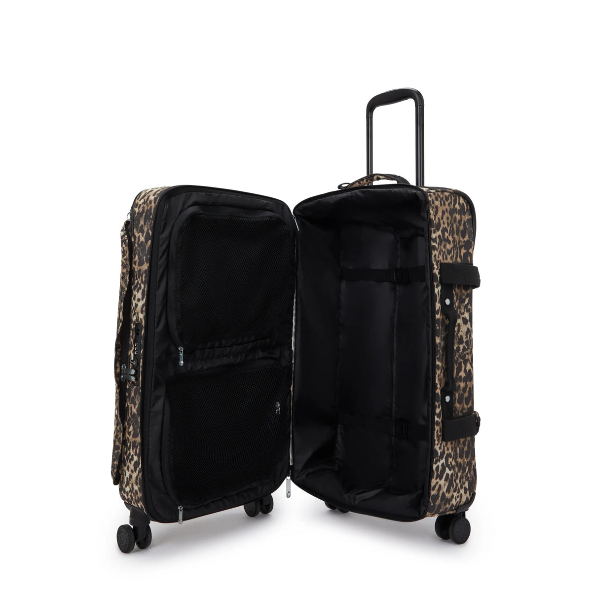 Spontaneous Medium Printed Rolling Luggage Wild Leopard - 3