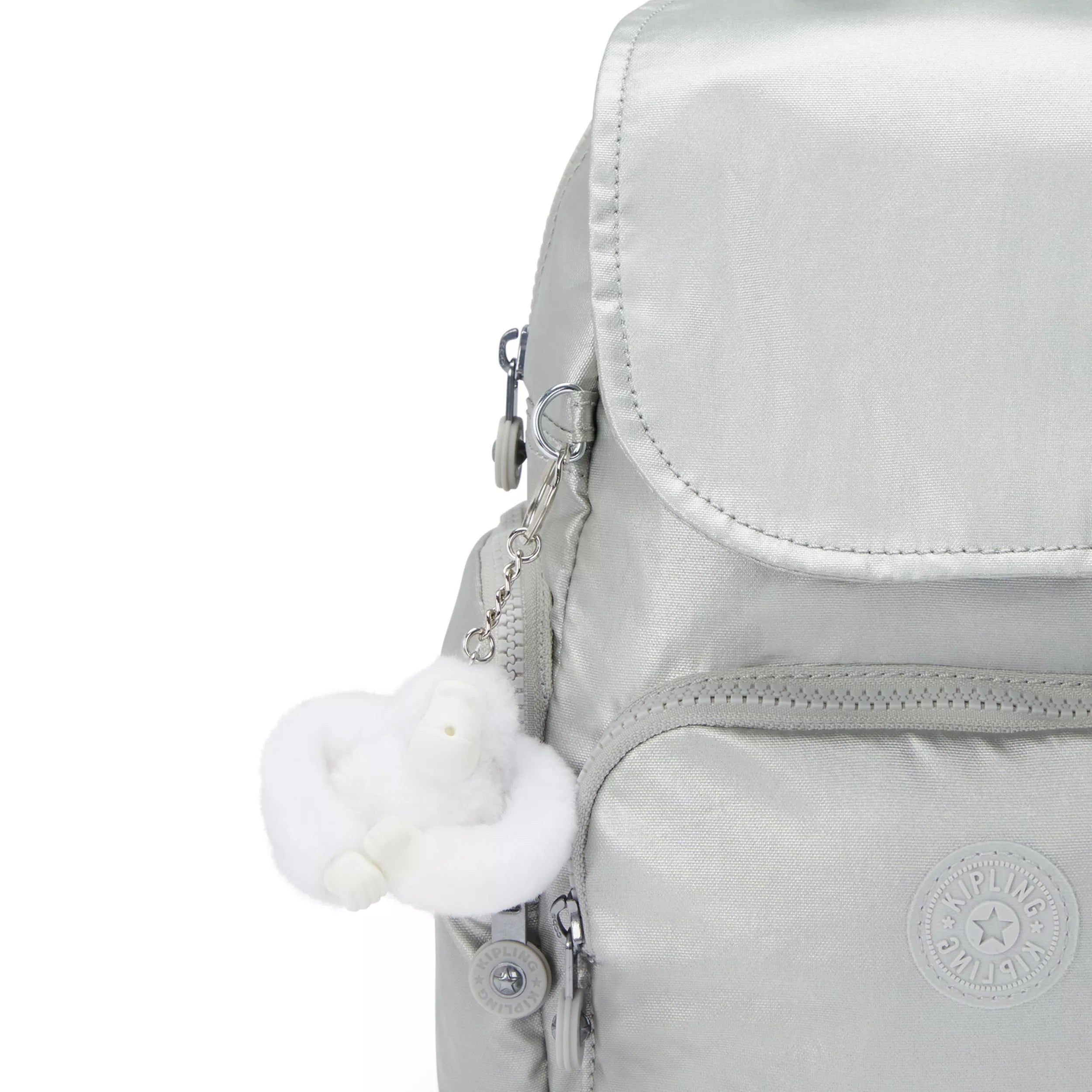 City Zip Mini Metallic Backpack