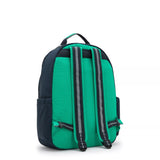 Seoul Large  15" Laptop Backpack Blue Green Block-view-3 thumbnail