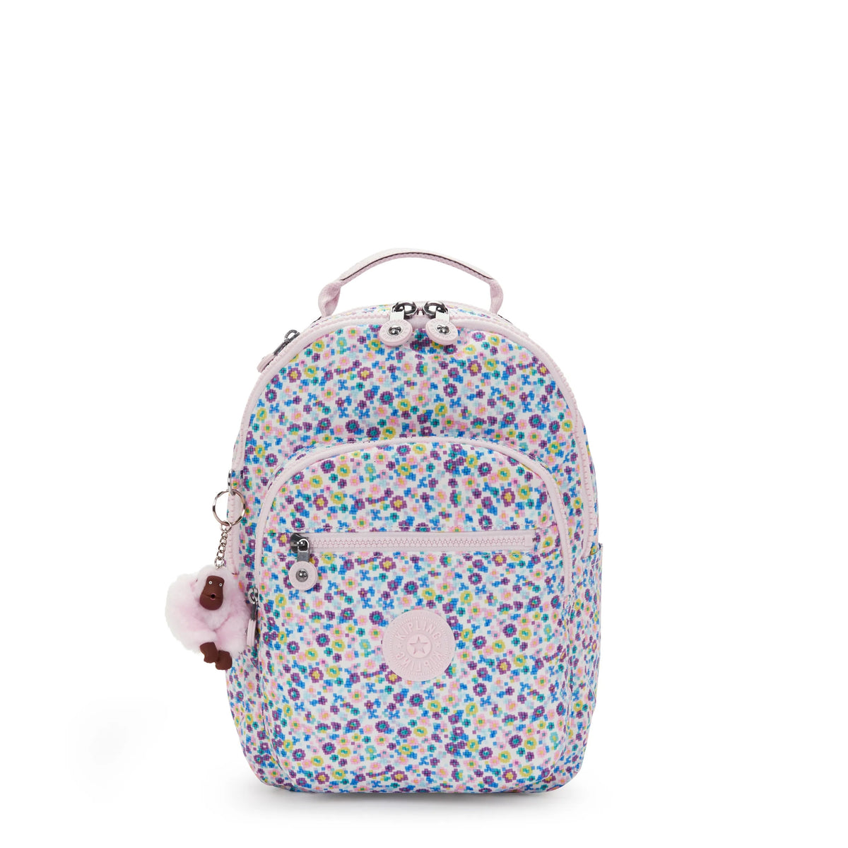 Seoul Small Printed Tablet Backpack Digi Flower Print - 1