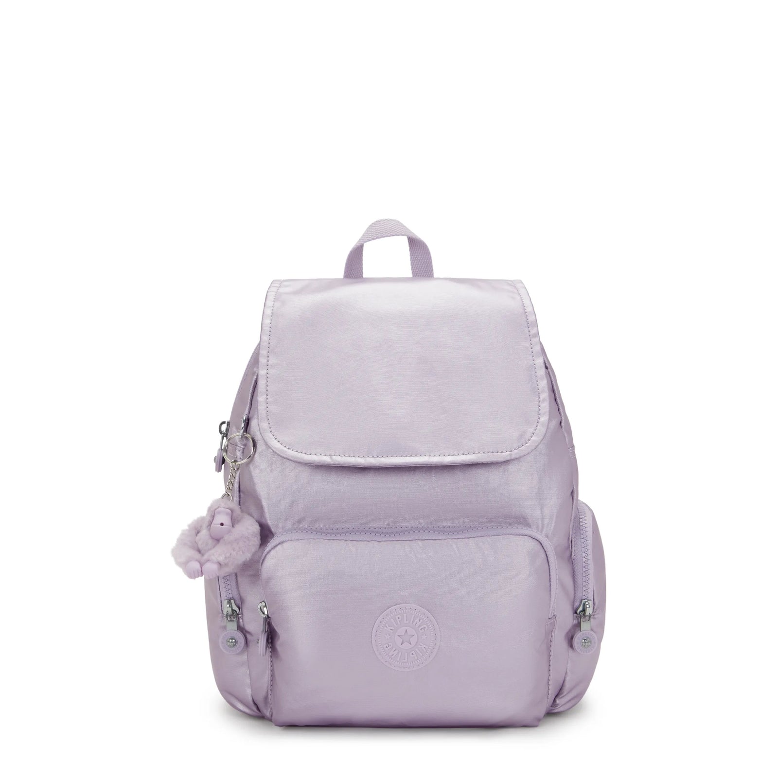 baggy lilac mini backpack City Zip Small Metallic Backpack