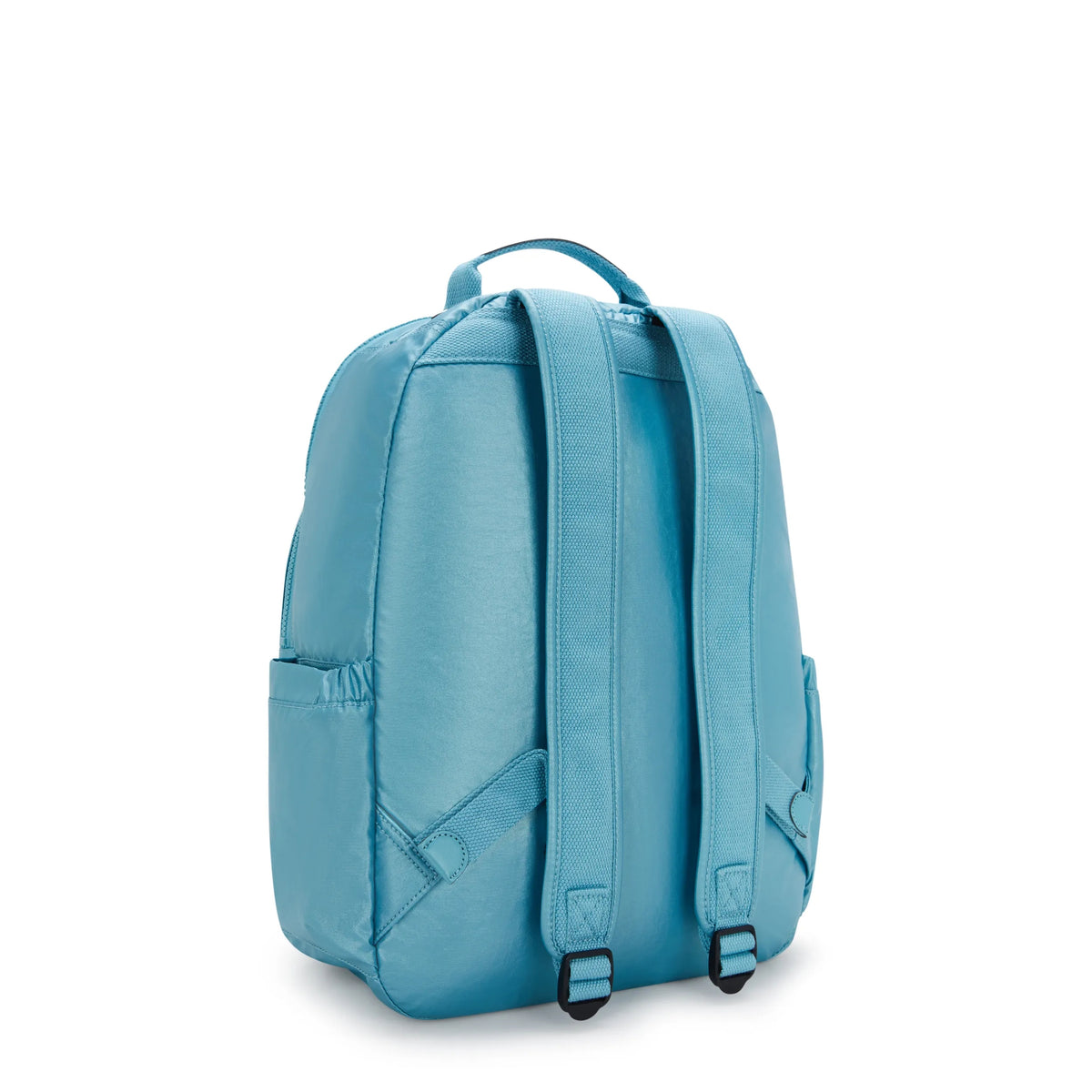 Zaino Kipling Seoul Large – Blu Bolla Metallizzato – 45 Cm, Per Laptop 15″ – Nuovo Con Etichette - Foto 3