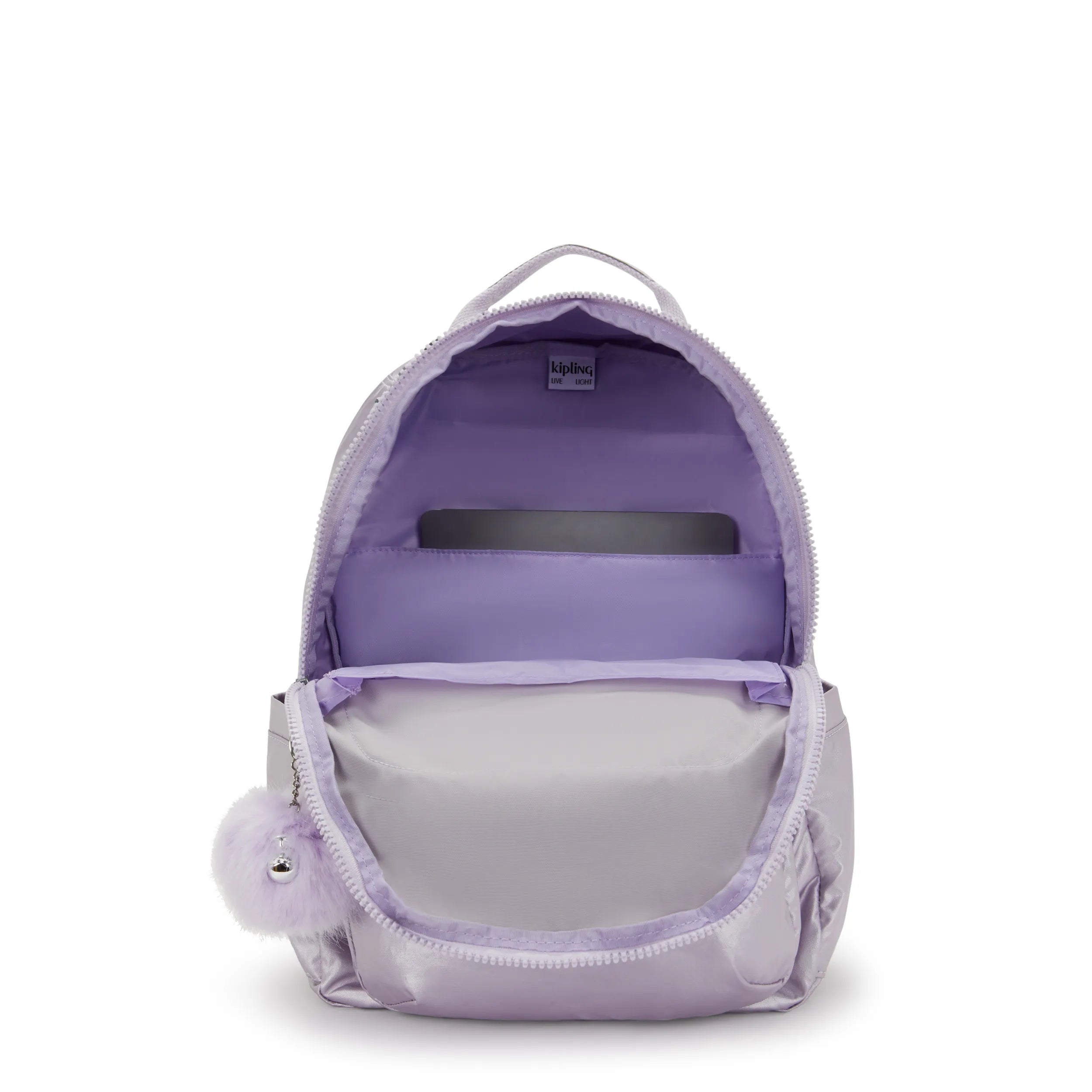 【美品】Kipling Seoul 27L リュック A4 PC収納 メタリック Seoul Large Metallic 15