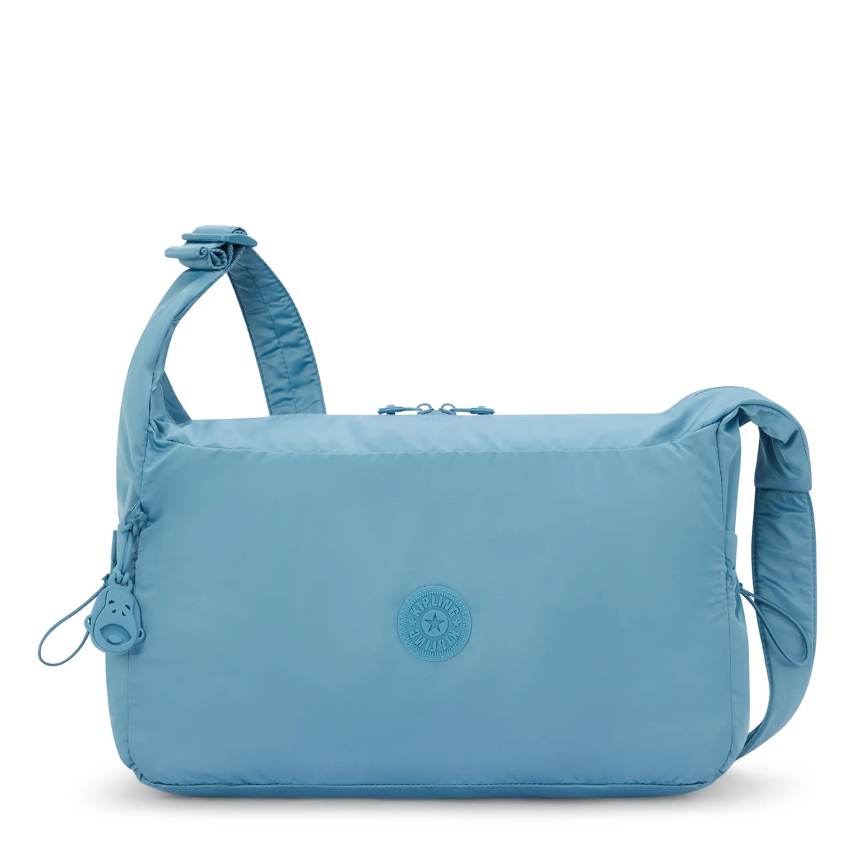 Gwyn Smooth Satin Shoulder Bag Sounds Blue - 1
