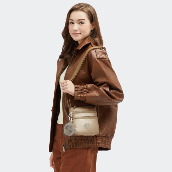 Kipling Sabian Crossbody - Borsa a tracolla da donna, confezione da 1, Glow metallizzato., 7.75L x 5.75H x 3.5D, Sabian Mini Borsa Crossbody Kipling Sabian Crossbody - Borsa a tracolla da donna, confezione da 1, Glow metallizzato., 7.75L x 5.75H x 3.5D, Sabian Mini Borsa Crossbody