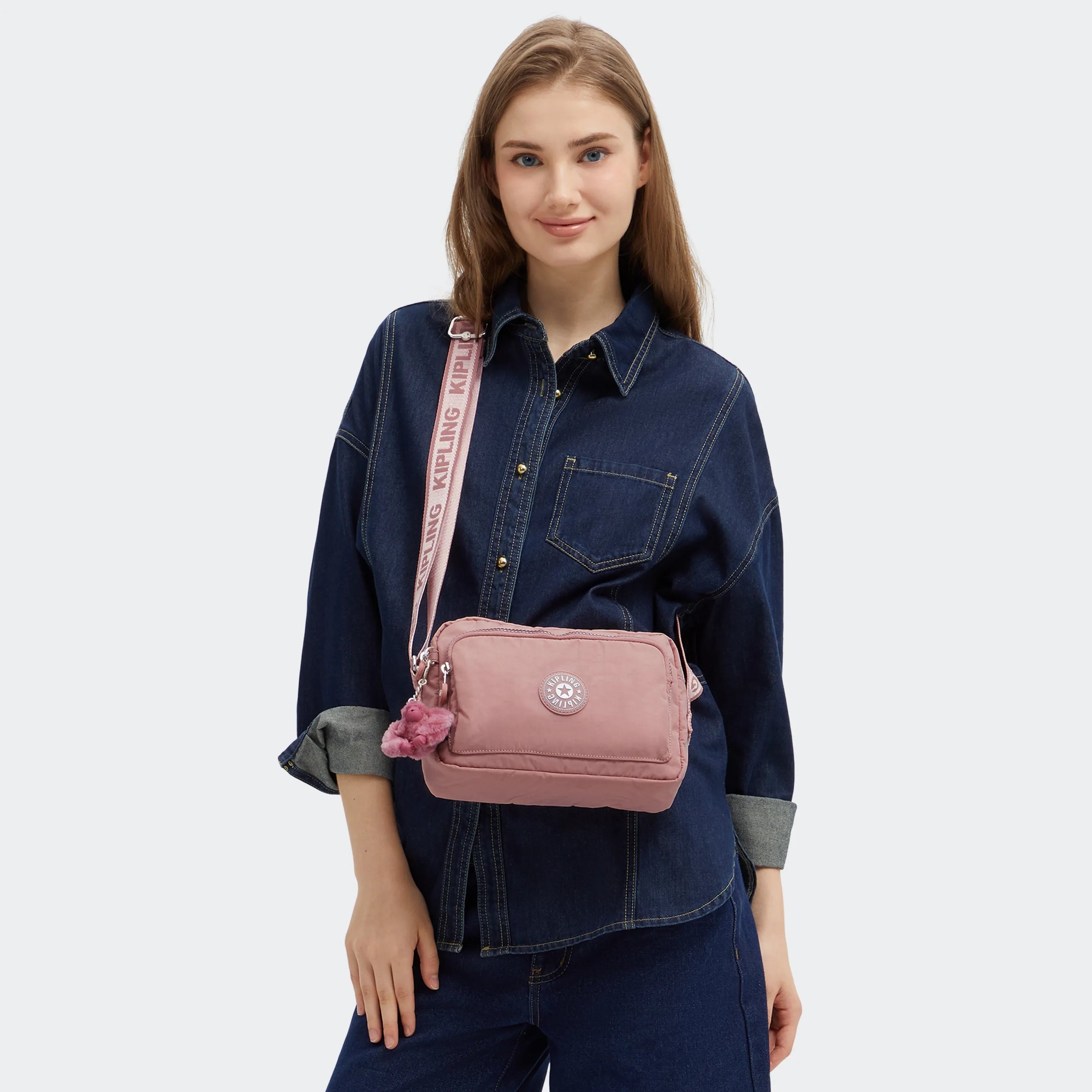 Abanu Medium Zip Crossbody Bag - Glorious Pink