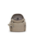 City Zip Mini Backpack Soft Taupe-view-4 thumbnail