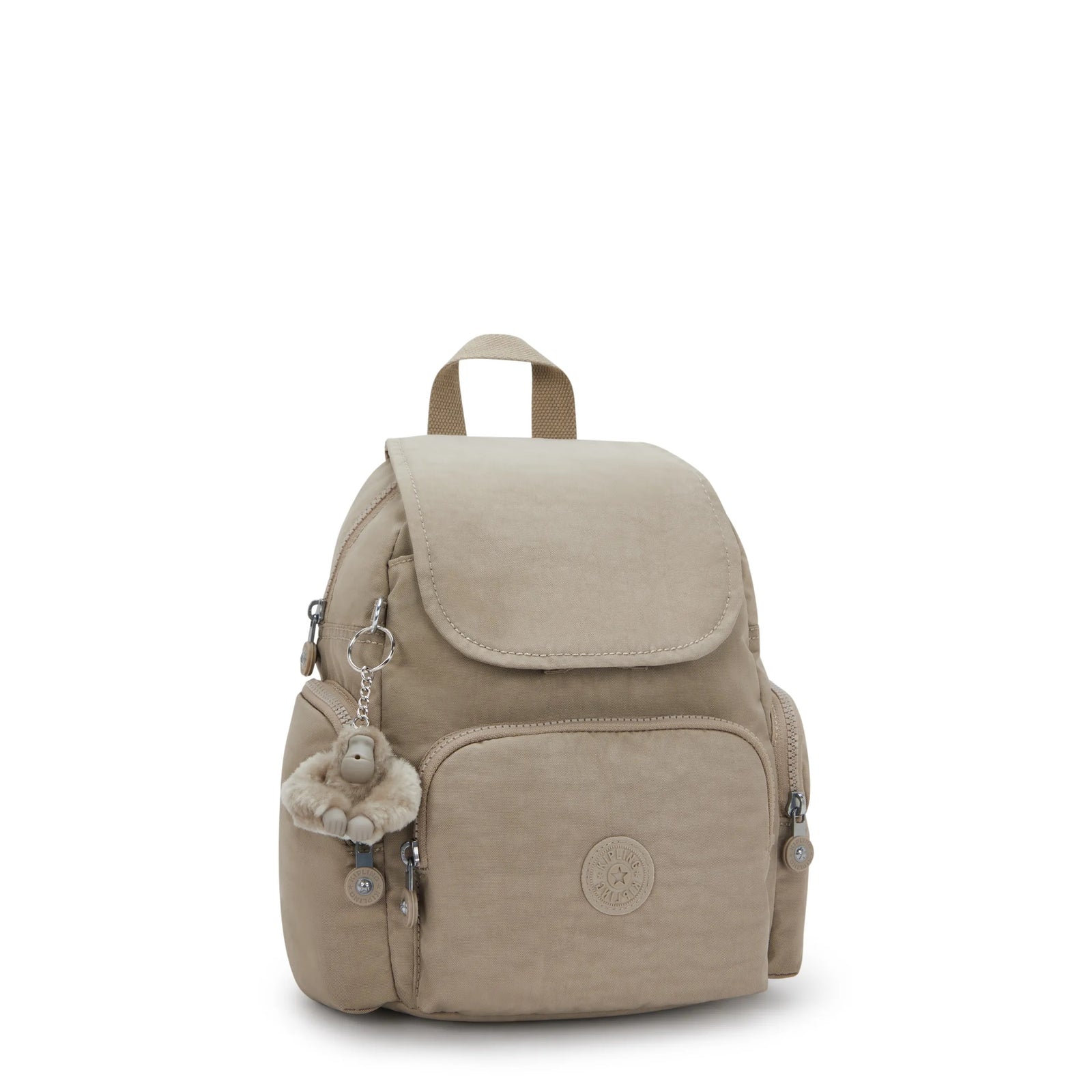 City Zip Mini Backpack Soft Taupe-view-5