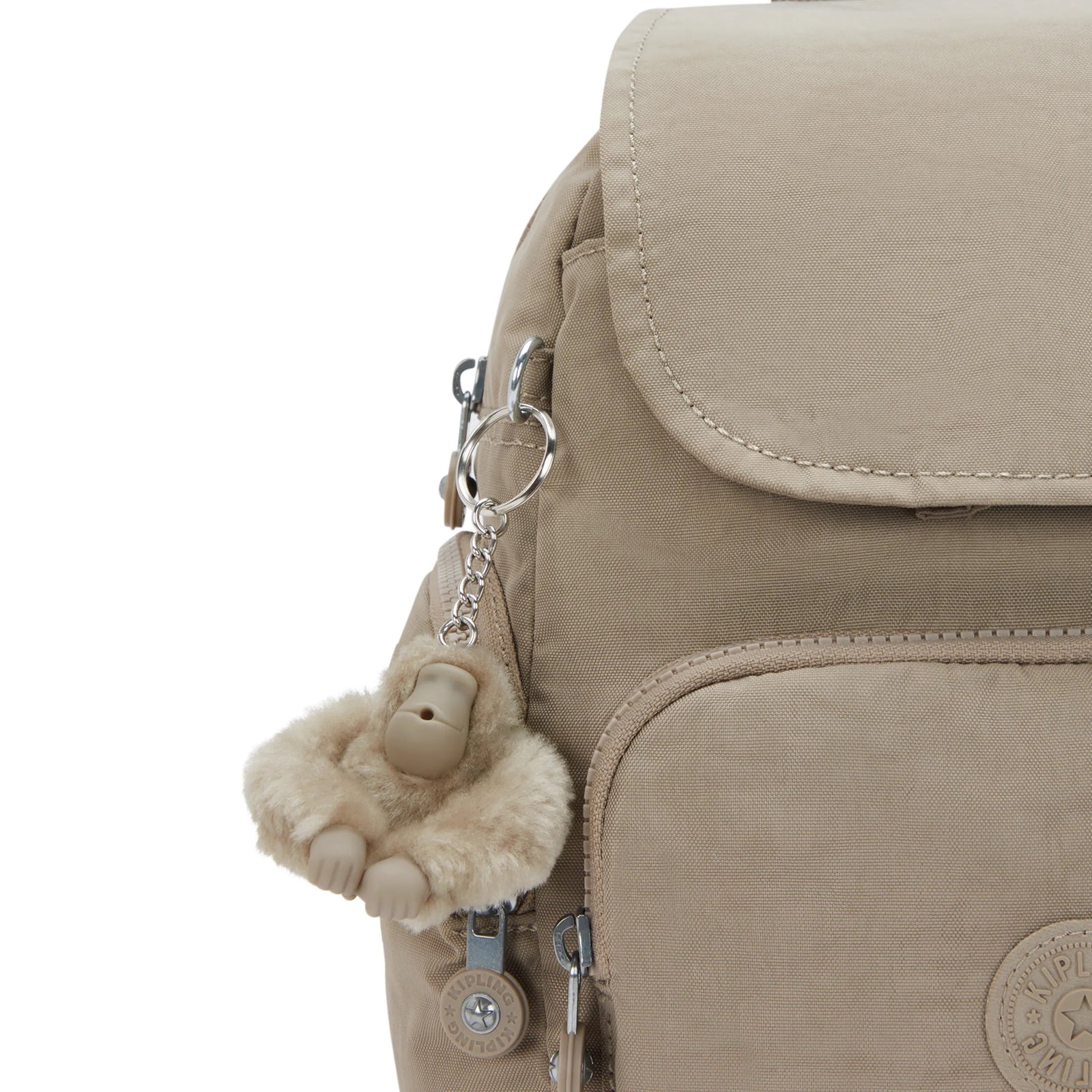 City Zip Mini Backpack Soft Taupe-view-6