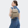 City Zip Mini Backpack Soft Taupe-view-2 thumbnail
