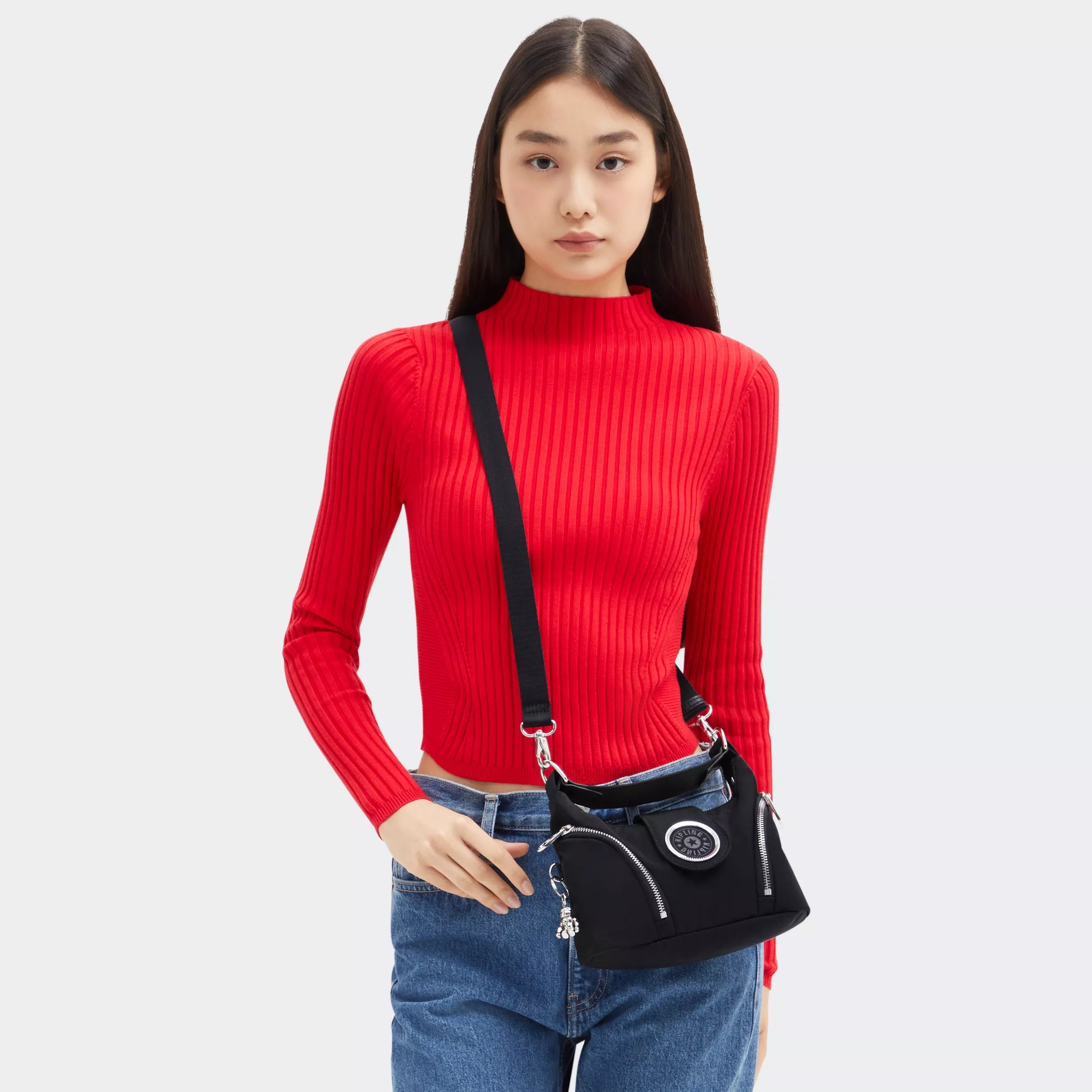 キプリング 公式 ショルダーバッグ SERA M(Black Spice) セラ SERA M Black Spice - Kipling Brunei Official Store
