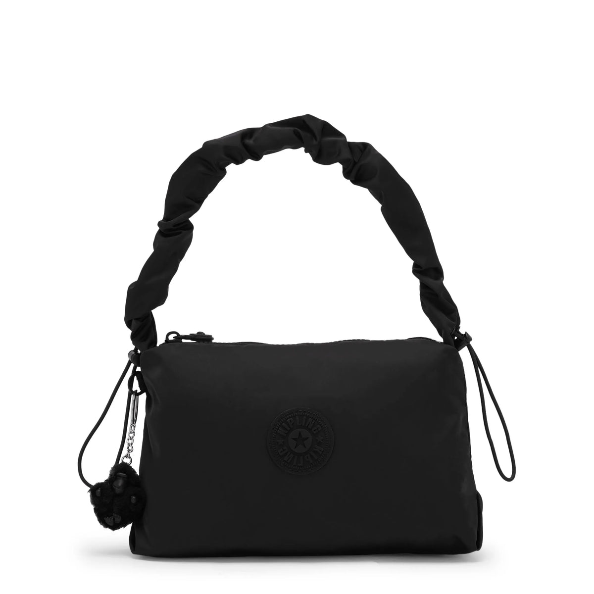 Eleni Smooth Satin Shoulder Bag Simply Black - 