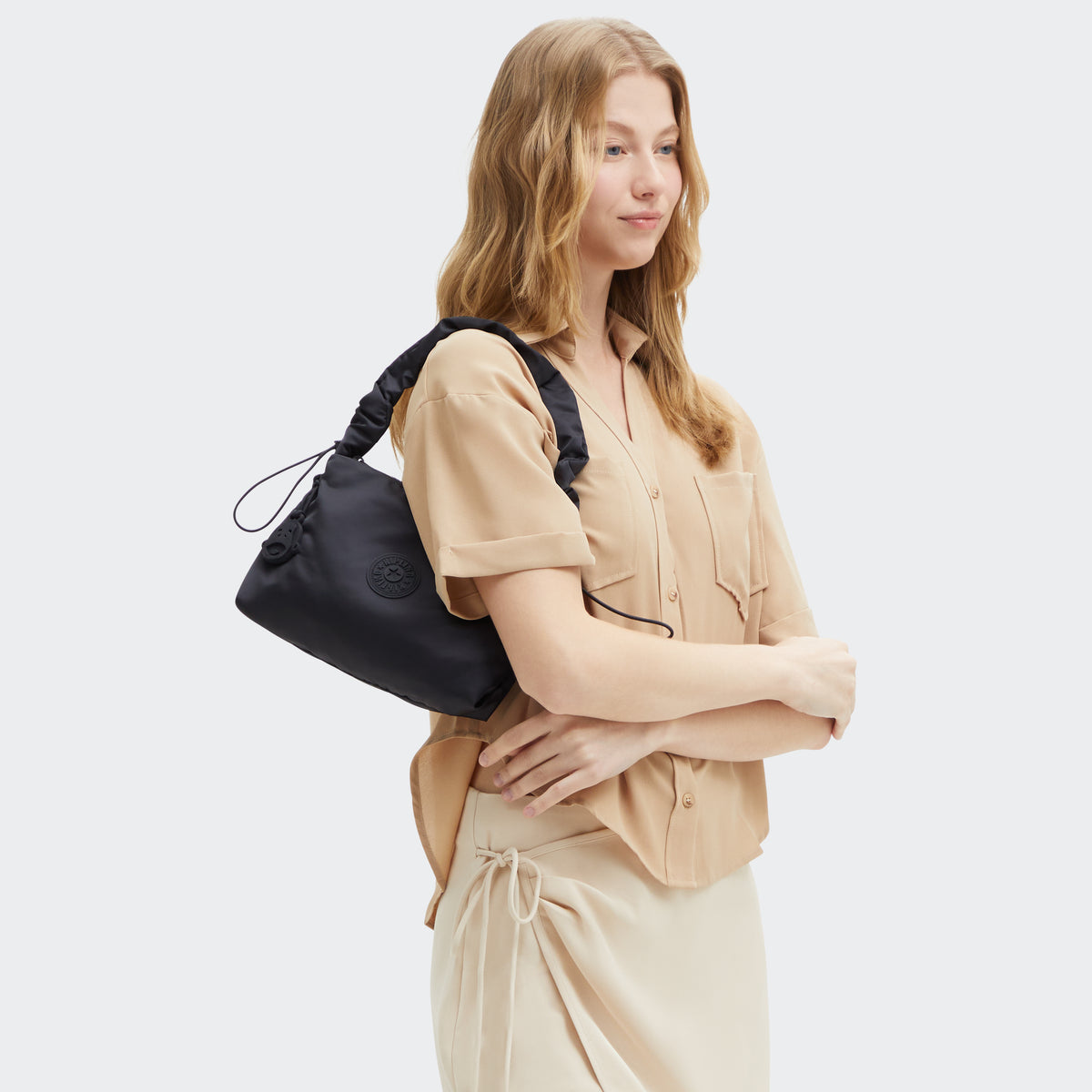 Eleni Smooth Satin Shoulder Bag Simply Black - 2