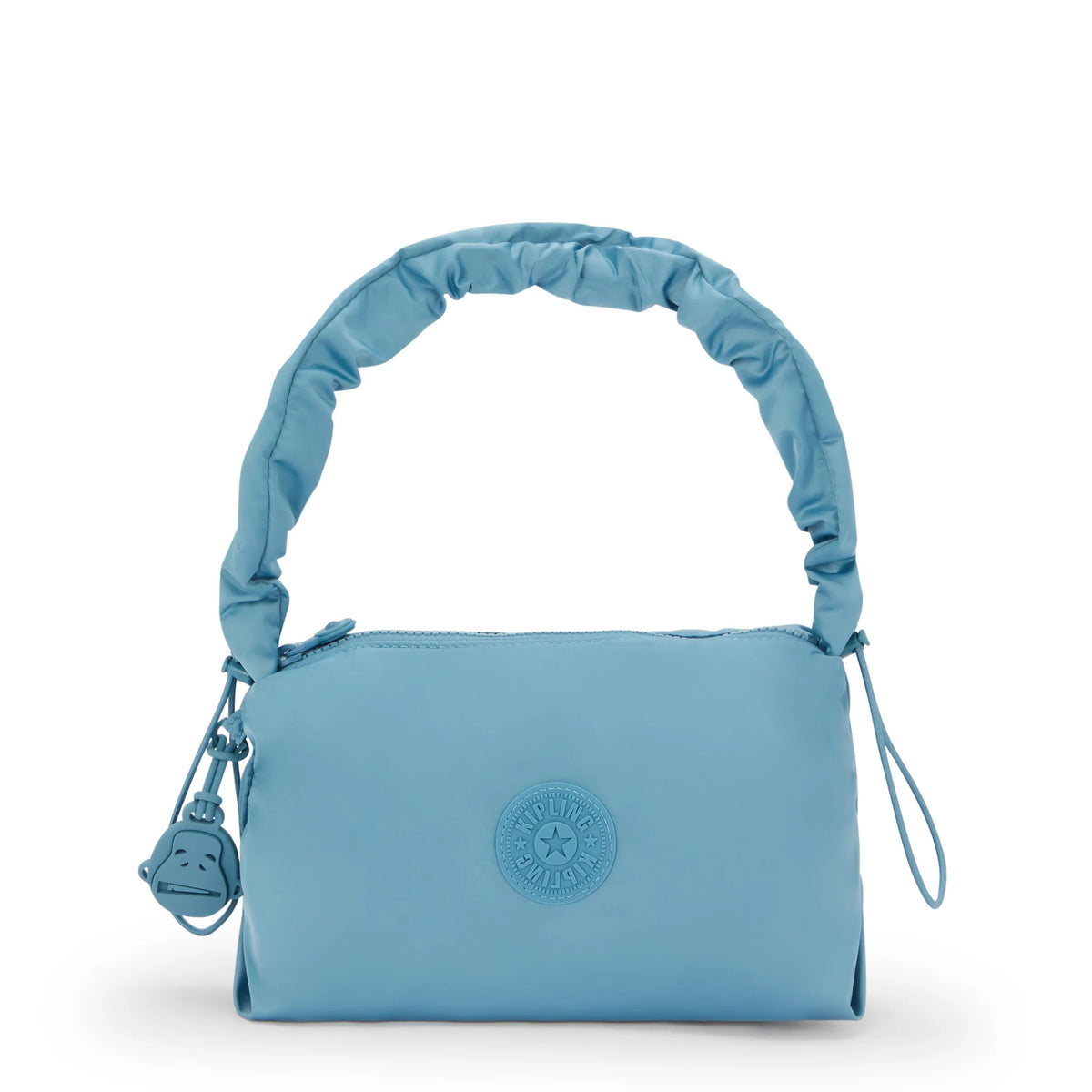 Eleni Smooth Satin Shoulder Bag Sounds Blue Gloss - 1