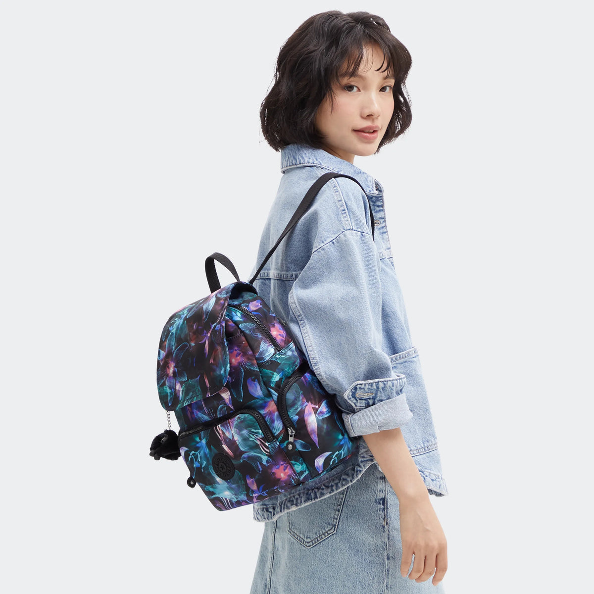 City Zip Small Printed Backpack Spectral Orchid - 2