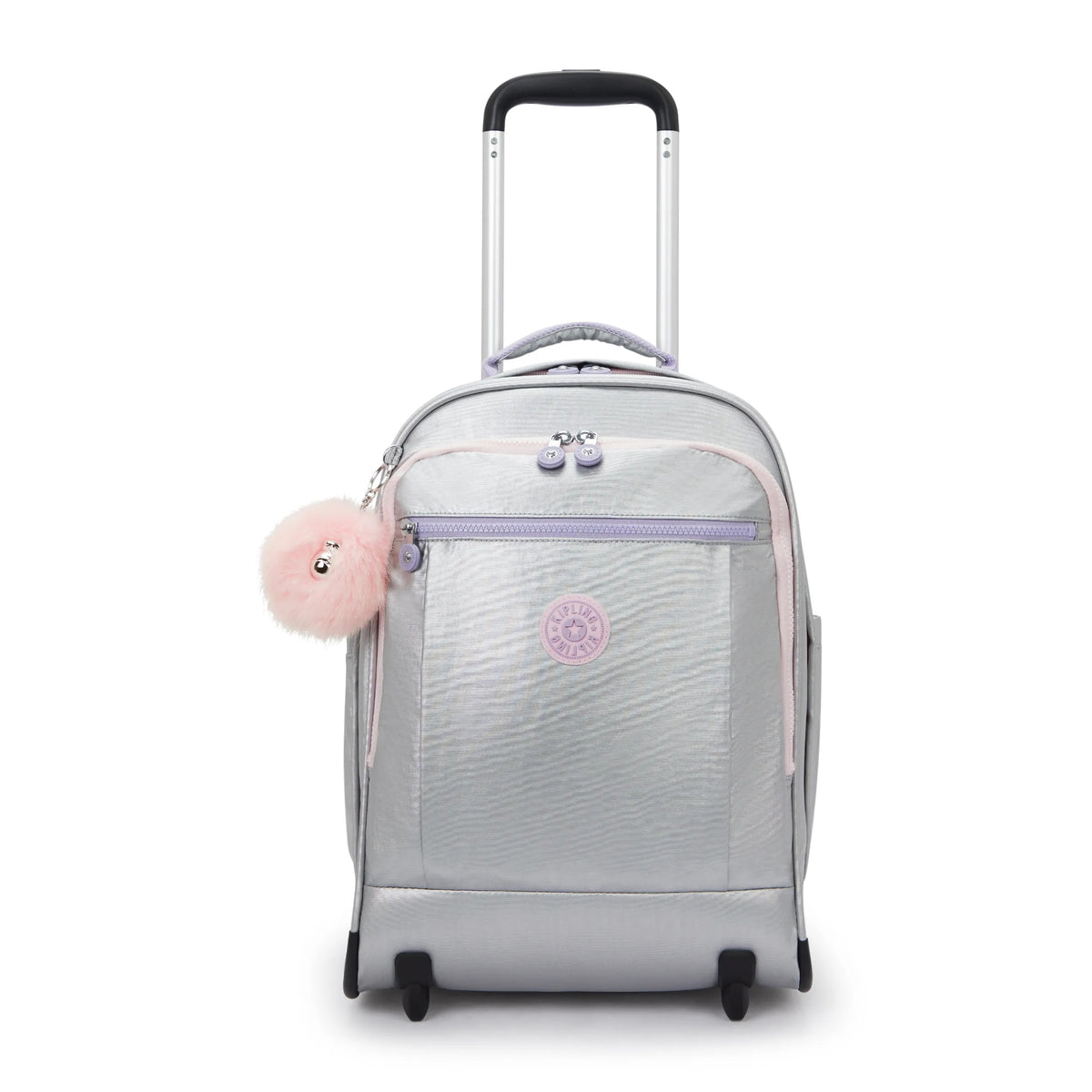 Gaze Large Metallic Rolling Backpack Silver Glow Met - 1