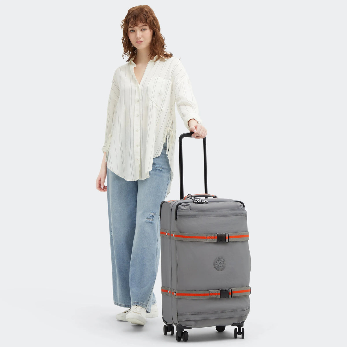 Spontaneous Medium Rolling Luggage Inviting Grey - 2