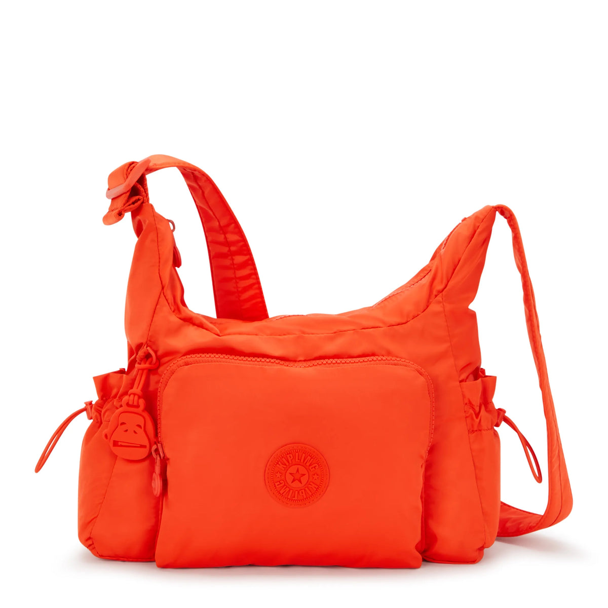 Gabb Small Smooth Satin Crossbody Bag Open Orange Gloss - 1