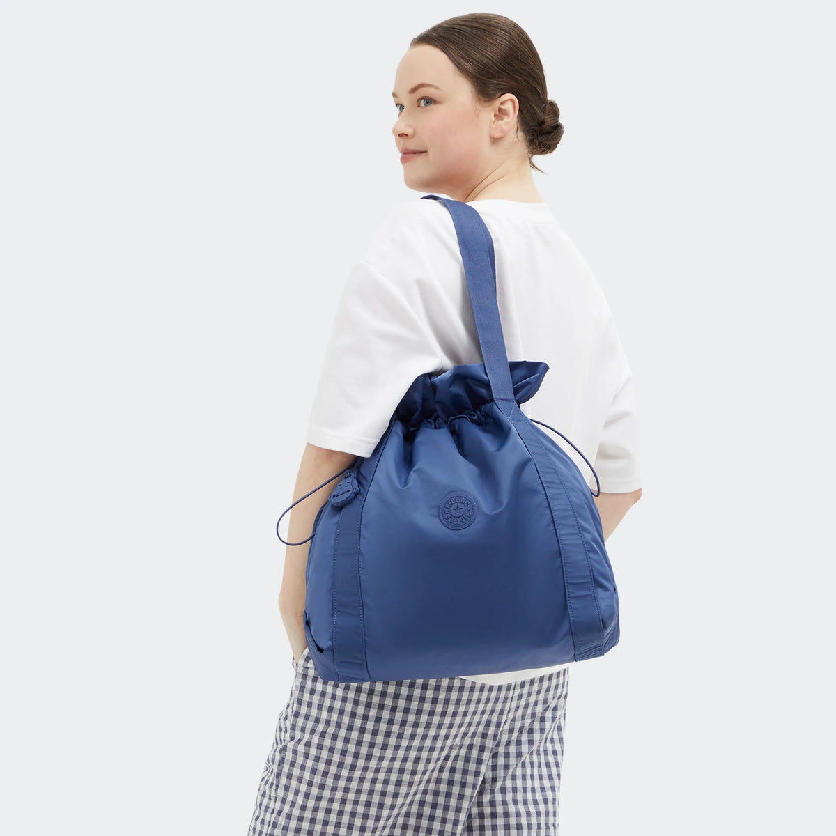 Elmar Smooth Satin Tote Bag Casual Blue - 2