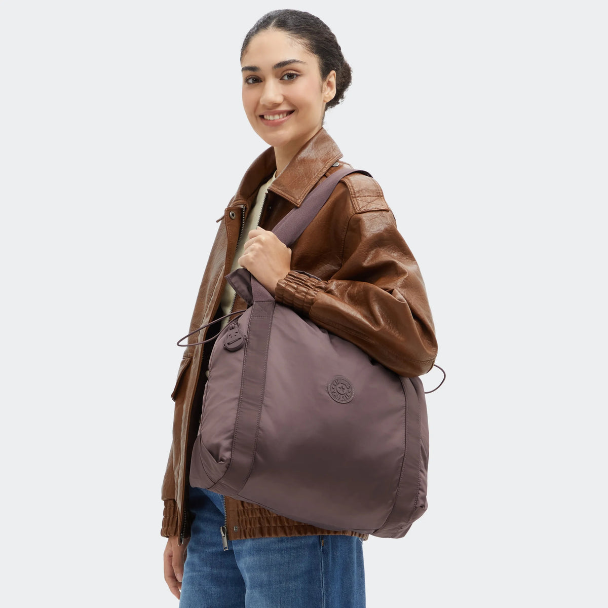 Elmar Smooth Satin Tote Bag Simply Mocha - 2