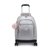 New Zea Metallic 15" Laptop Rolling Backpack Silver Glow Metallic-view-1 thumbnail