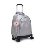 New Zea Metallic 15" Laptop Rolling Backpack Silver Glow Metallic-view-4 thumbnail
