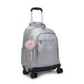 New Zea Metallic 15" Laptop Rolling Backpack Silver Glow Metallic-view-4 thumbnail