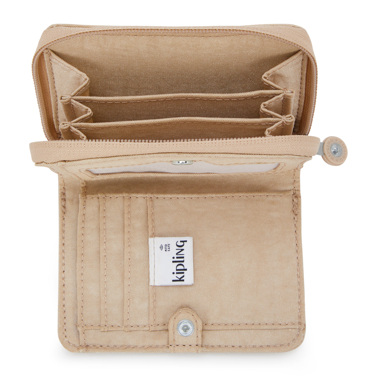 Money Love Metallic Small Wallet Sparkled Beige - 3