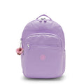 Seoul Extra Large 17" Laptop Backpack Lilac Heart Embossed - 1