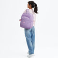 Seoul Extra Large 17" Laptop Backpack Lilac Heart Embossed - 2