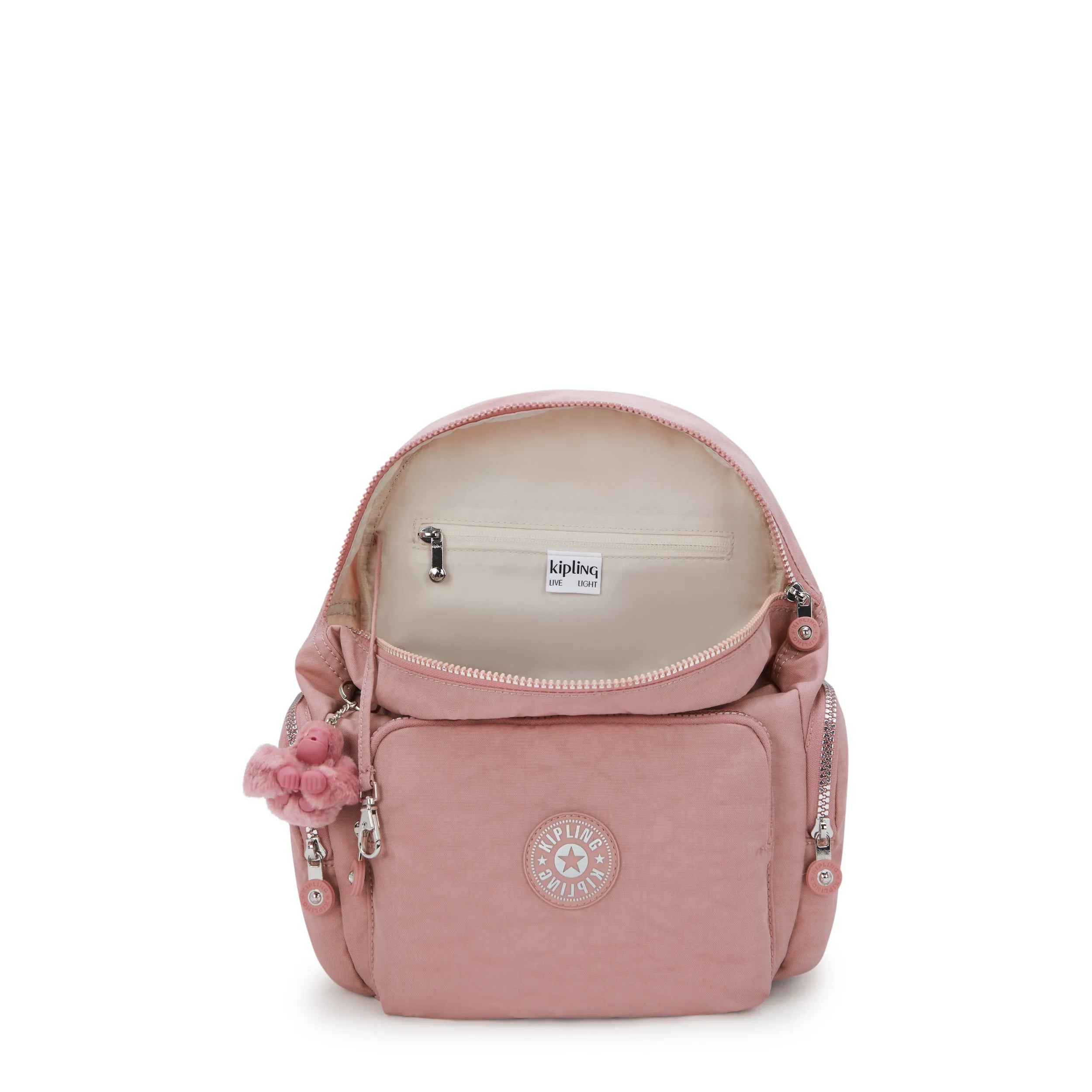 【超美品】Kipling CITY ZIP S バックパック　シャイ二－ピンク 超美品】Kipling CITY ZIP S バックパック シャイ二－ピンク